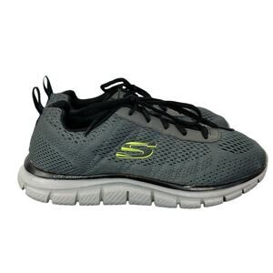 Skechers Track Moulton Oxford Sneakers Size 10 Charcoal Black Mesh